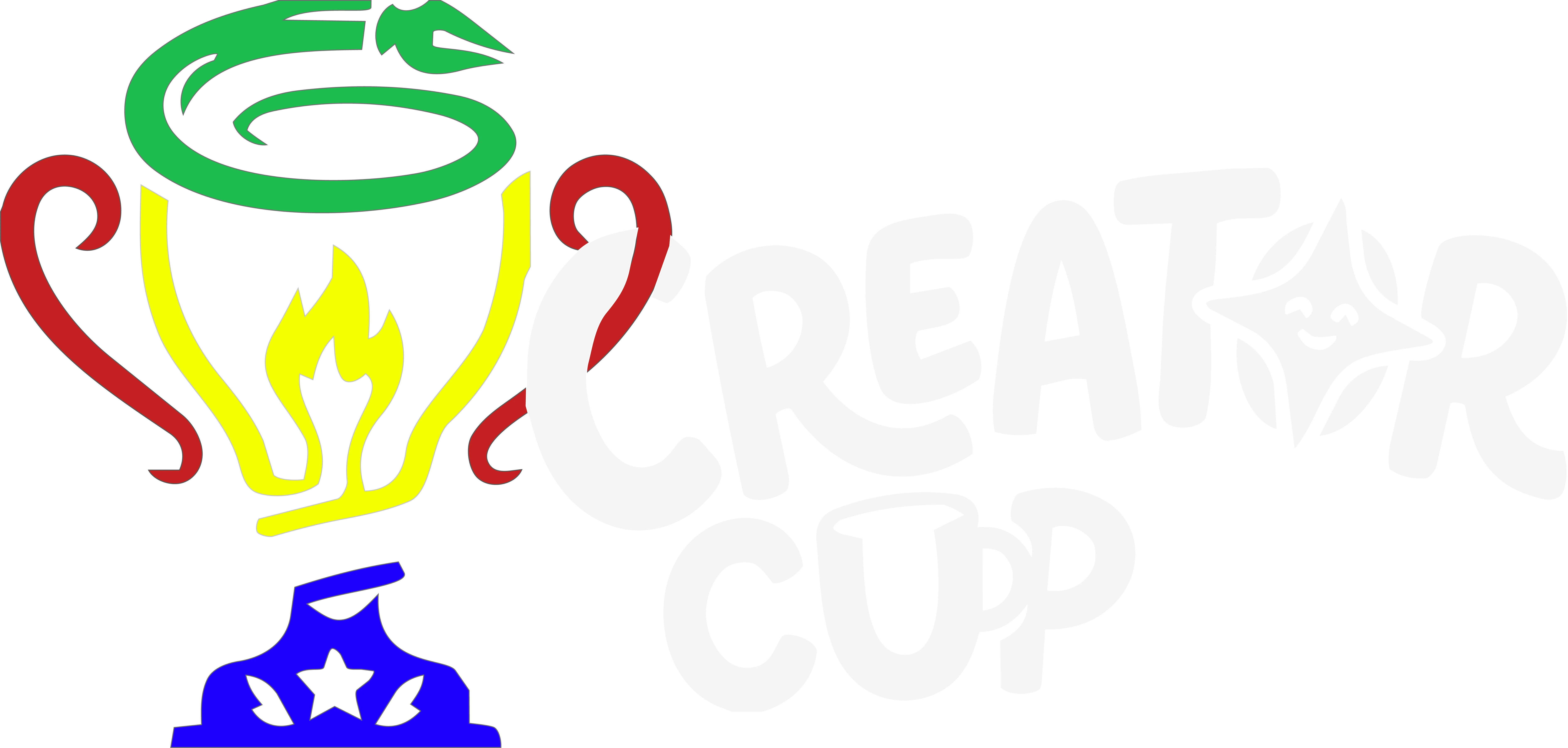 Creator Cup logo: a trophy with a rainbow flame and laurel snake, beside the words Creator Cup